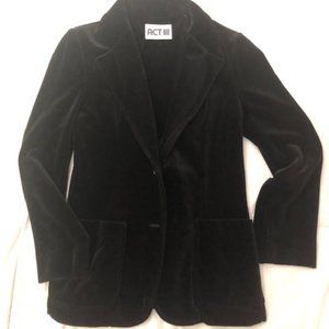 Woman's black velvet jacket